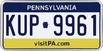 PA license plate KUP9961