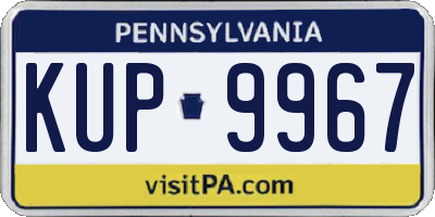 PA license plate KUP9967