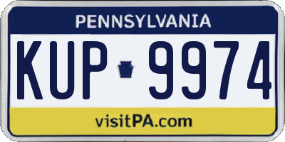 PA license plate KUP9974