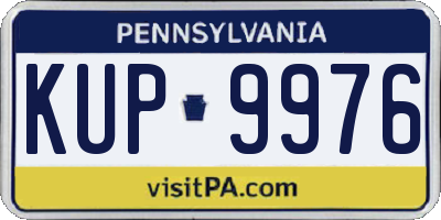 PA license plate KUP9976