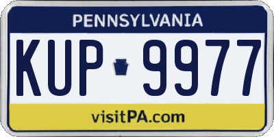 PA license plate KUP9977