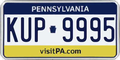 PA license plate KUP9995