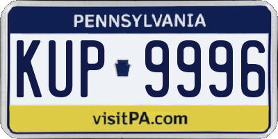 PA license plate KUP9996