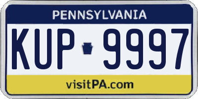 PA license plate KUP9997