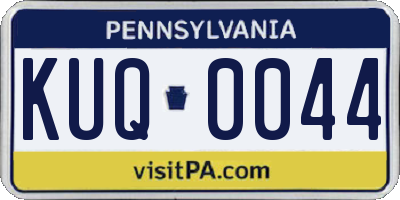 PA license plate KUQ0044