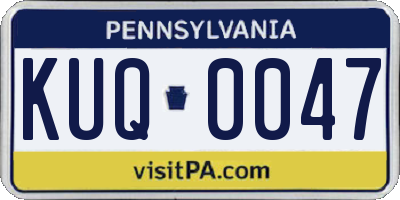 PA license plate KUQ0047