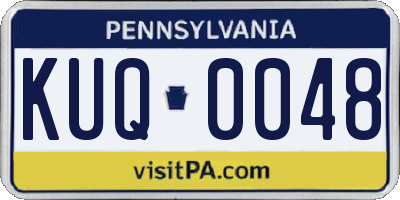 PA license plate KUQ0048