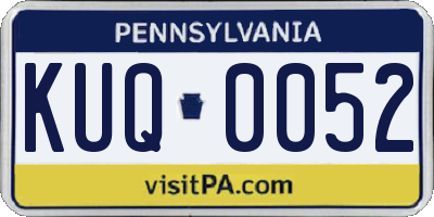 PA license plate KUQ0052
