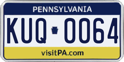 PA license plate KUQ0064