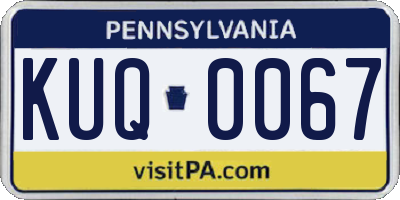 PA license plate KUQ0067