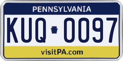 PA license plate KUQ0097