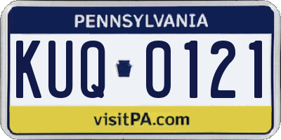 PA license plate KUQ0121