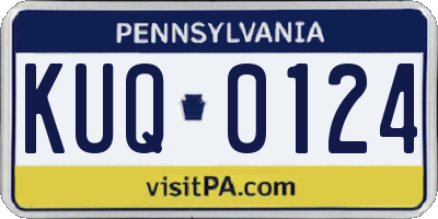 PA license plate KUQ0124