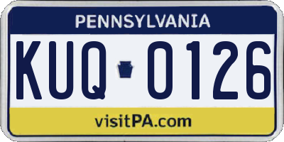 PA license plate KUQ0126