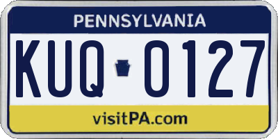 PA license plate KUQ0127