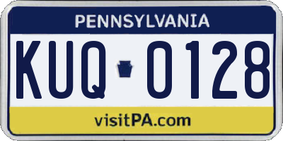PA license plate KUQ0128