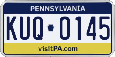 PA license plate KUQ0145
