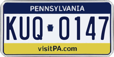 PA license plate KUQ0147