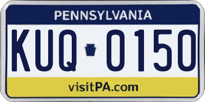 PA license plate KUQ0150