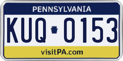 PA license plate KUQ0153