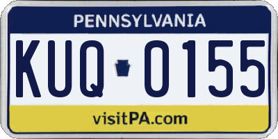PA license plate KUQ0155