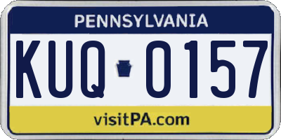 PA license plate KUQ0157