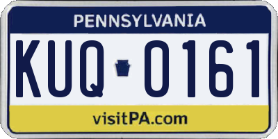 PA license plate KUQ0161