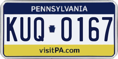 PA license plate KUQ0167