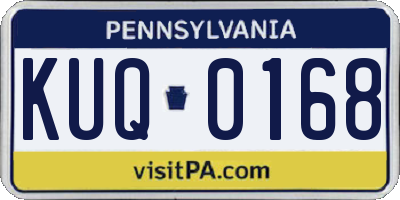 PA license plate KUQ0168