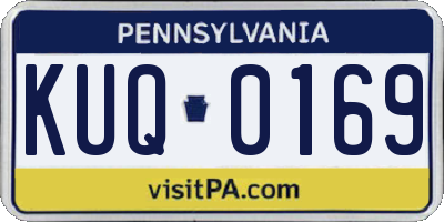 PA license plate KUQ0169