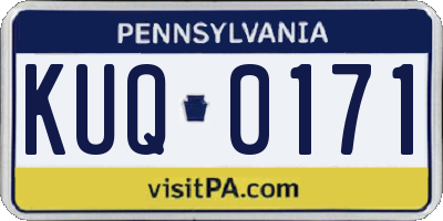 PA license plate KUQ0171