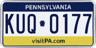 PA license plate KUQ0177