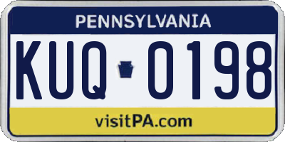 PA license plate KUQ0198