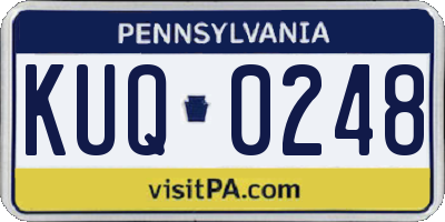 PA license plate KUQ0248