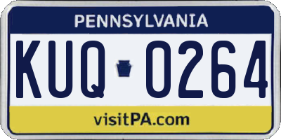 PA license plate KUQ0264