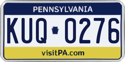 PA license plate KUQ0276