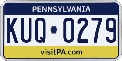 PA license plate KUQ0279