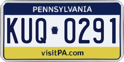 PA license plate KUQ0291