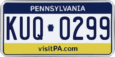 PA license plate KUQ0299