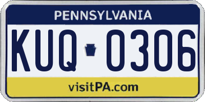 PA license plate KUQ0306
