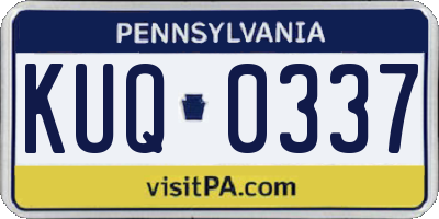 PA license plate KUQ0337