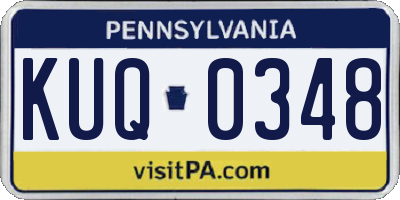 PA license plate KUQ0348