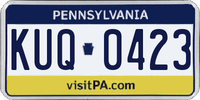 PA license plate KUQ0423