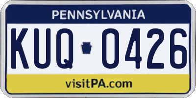 PA license plate KUQ0426