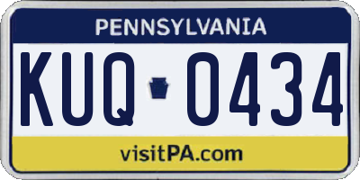 PA license plate KUQ0434