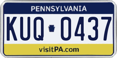 PA license plate KUQ0437