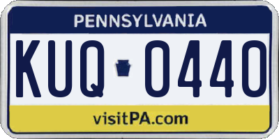 PA license plate KUQ0440
