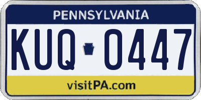 PA license plate KUQ0447