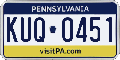 PA license plate KUQ0451