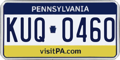 PA license plate KUQ0460